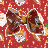 KC Christmas Clip Bow
