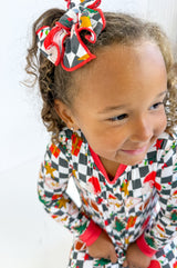 Tinsel & Touchdowns Clip Bow
