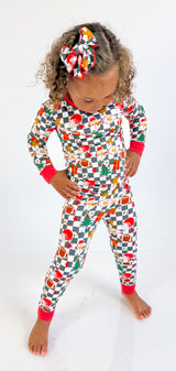 Tinsel & Touchdowns Clip Bow