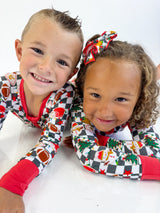 Tinsel & Touchdowns Clip Bow