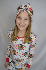 Game Day KC Long Sleeve Pajamas (Flower)