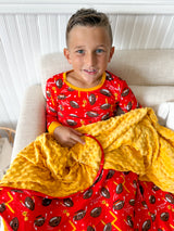 Football Faces Minky Blanket