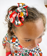 Tinsel & Touchdowns Clip Bow