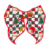 Tinsel & Touchdowns Clip Bow