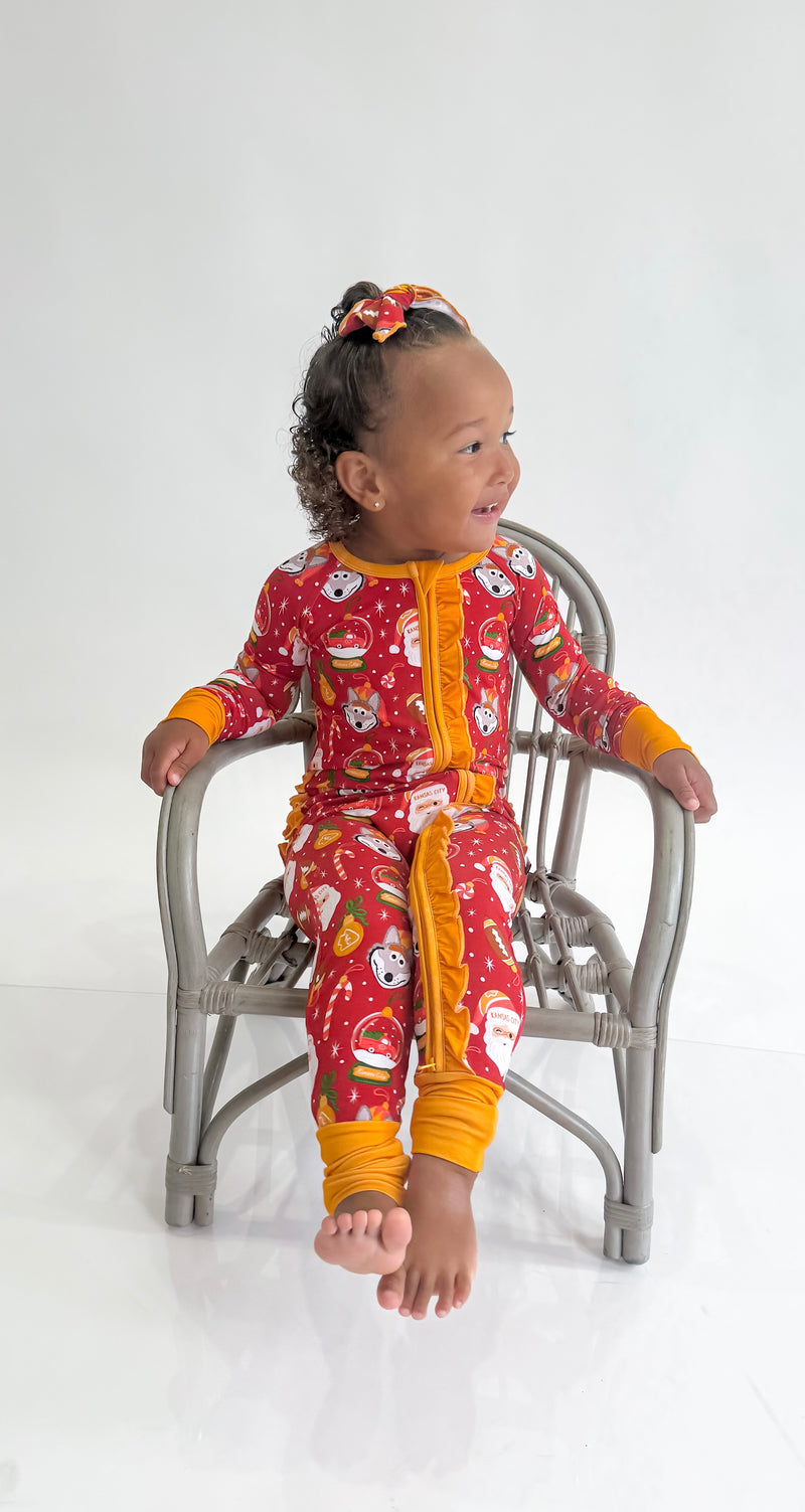 KC Christmas Ruffle Zippy