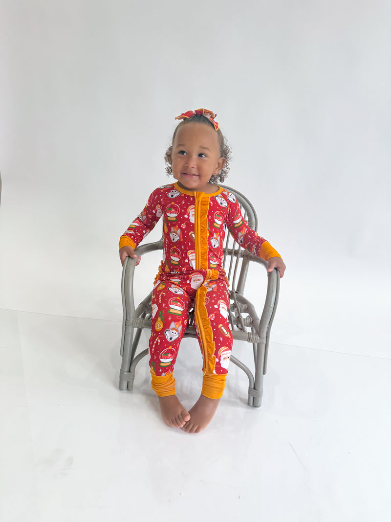 KC Christmas Ruffle Zippy