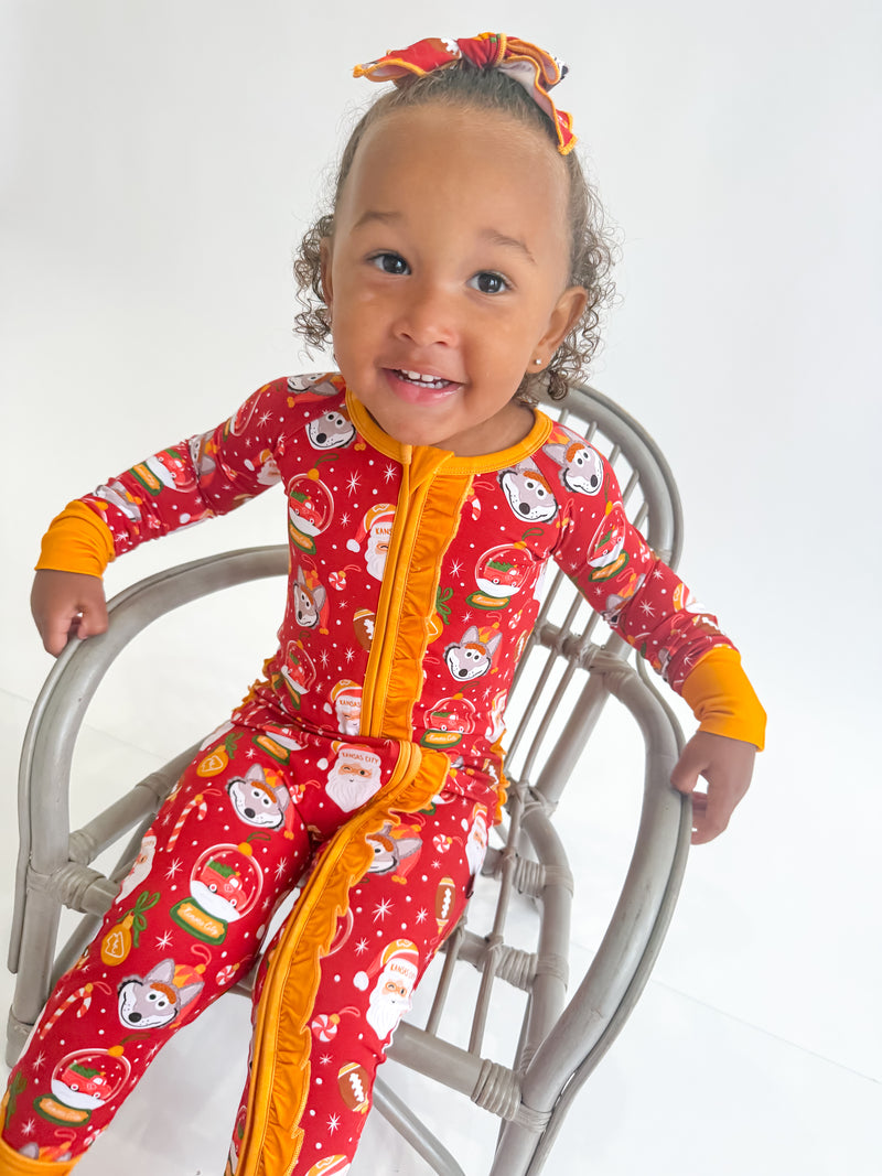 KC Christmas Ruffle Zippy