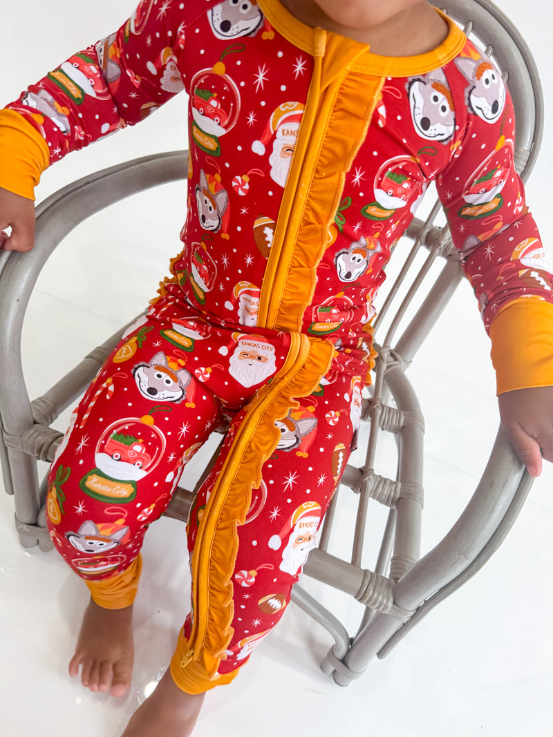 KC Christmas Ruffle Zippy